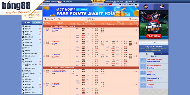 Cá Cược Bóng Đá BONG88 - Tìm Hiểu Loại Kèo Hấp Dẫn Dễ Thắng 2 Tỷ lệ Tài Xỉu trong cá cược bóng đá